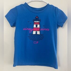Vineyard Vines Kids Lighthouse Graphic T-Shirt Blue Size M